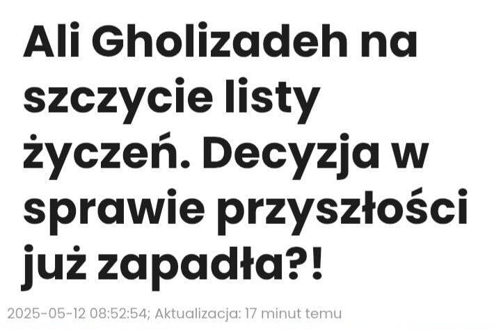 پافشاری پرسپولیس برای جذب قلیزاده/ علی در لهستان خوشحال است