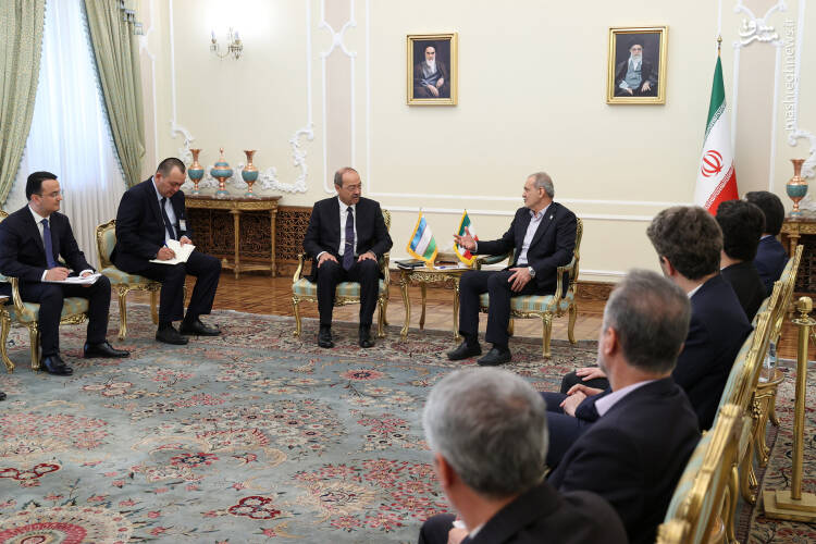 عکس/ دیدار نخست وزیر ازبکستان با پزشکیان