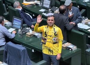 عکس/ حضور نماینده شیراز با پیراهن ورزشی در مجلس