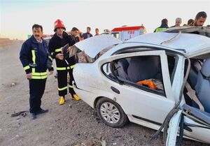 خودرو امام جمعه بوکان دچار حادثه شد