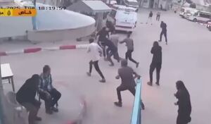 لحظه بمباران وحشیانه بیمارستان اروپایی غزه(۱۵+)