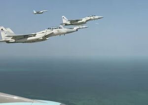 فیلم/ اسکورت هواپیمای ترامپ توسط جنگنده‌های قطری