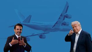 عکس/ هواپیمای لوکس اهدایی قطری‌ها به ترامپ