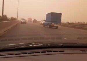 فیلم/ طوفان شدید در جاده قم به اراک