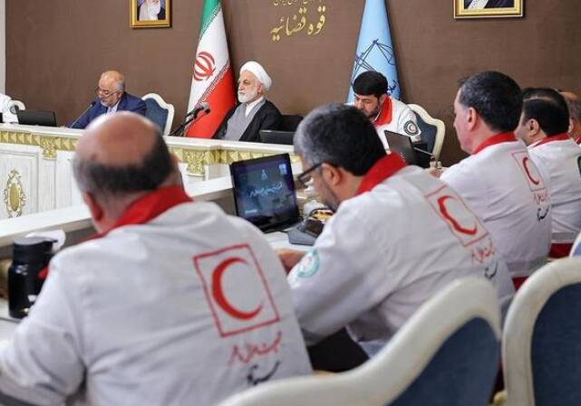 احمر،هلال،جمعيت،دستگاه،قضا،كمك،قضاييه،محترم،قوه،رياست،جلسه،ا ...