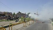 آتش‌سوزی گسترده در بازار آهن مکان تهران