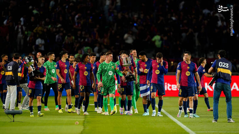 عکس/ جشن قهرمانی بارسلونا در لالیگا