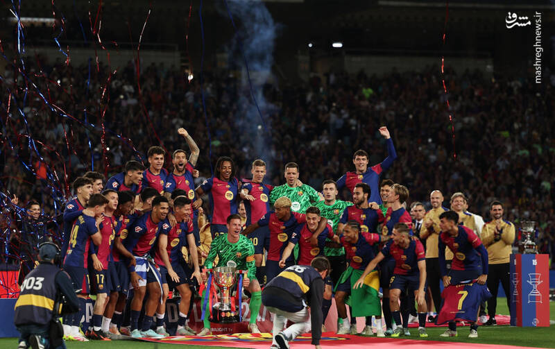 عکس/ جشن قهرمانی بارسلونا در لالیگا