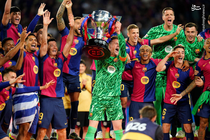 عکس/ جشن قهرمانی بارسلونا در لالیگا