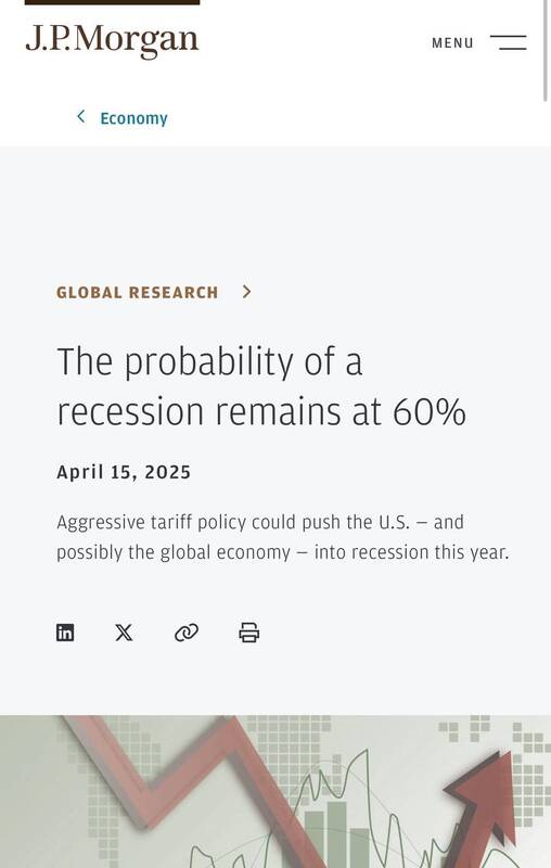 احتمال رکود اقتصادی ۶۰ درصدی در آمریکا و جهان