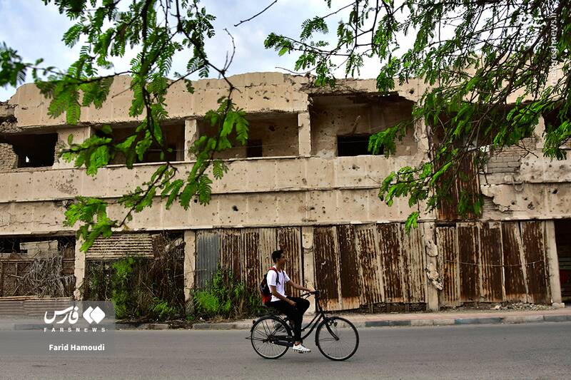 عکس/ گلولههایی که هنوز جایشان روی دیوارهاست