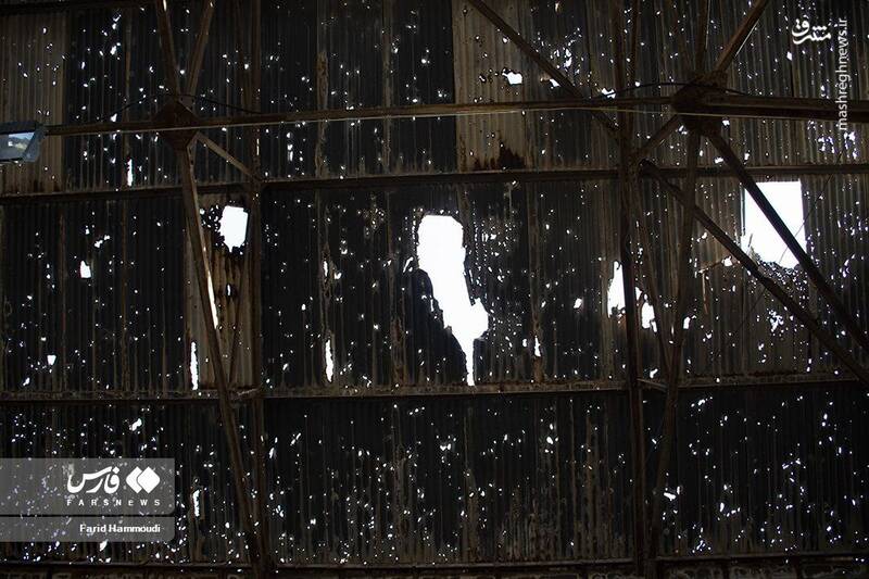 عکس/ گلولههایی که هنوز جایشان روی دیوارهاست