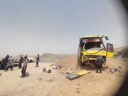 ۲۷ مصدوم بر اثر واژگونی اتوبوس در یزد