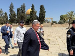 عکس/ تعرض بن‌گویر به مسجد الاقصی