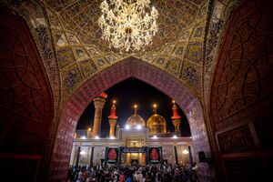 عکس/ حال و هوای کاظمین در شب شهادت جوادالائمه(ع)