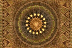 تصاویری از آرایه‌های ایرانی مسجد سلطان قابوس مسقط