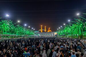 عکس/ اولین شب جمعه ماه ذی‌الحجه در کربلای معلی
