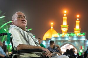 عکس/ "کربلا کربلا" این‌بار با ویلچر و اشک شوق