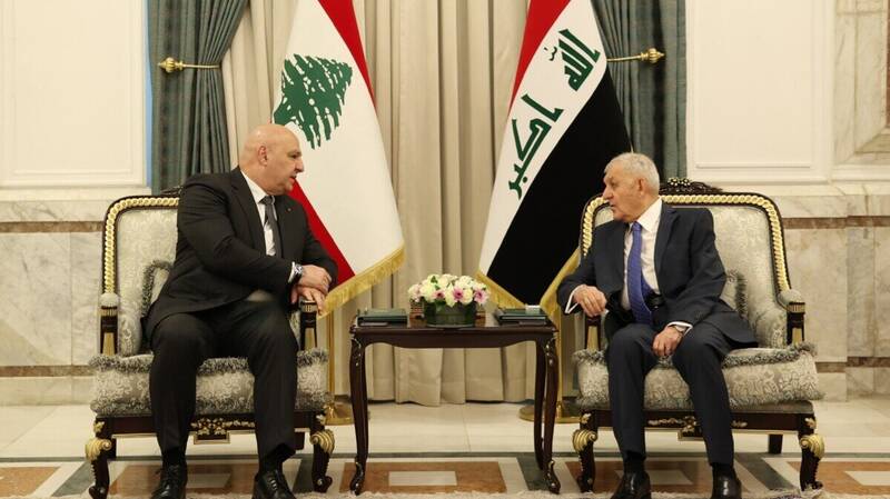 عراق،لبنان،عون،جمهور،رئيس،كشور،الرشيد،جوزف،بغداد،عراقي،اجلاس،سفر