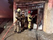 حریق در انبار لوازم یدکی خودرو در جاده قدیم کرج