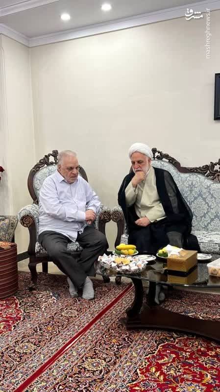 حضور رئیس قوه قضاییه در منزل عزتالله مطهری و عیادت از وی+ عکس