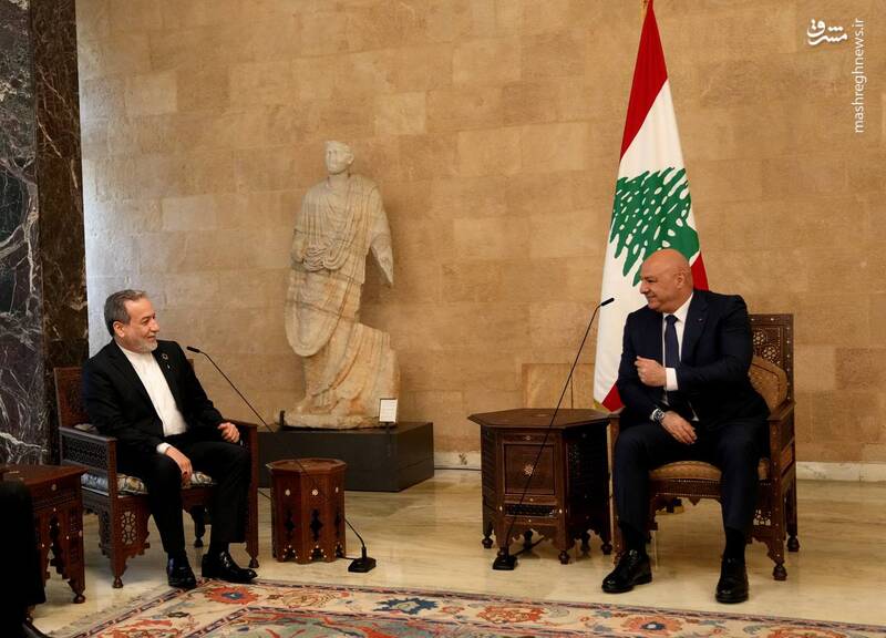 عراقچی با جوزف عون دیدار کرد+ عکس