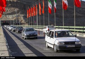 ترافیک سنگین در جاده چالوس