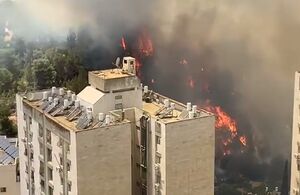 آتش‌سوزی در اطراف قدس اشغالی