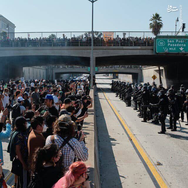 عکس/ آمریکا در آتش و دود