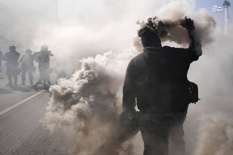 عکس/ آمریکا در آتش و دود