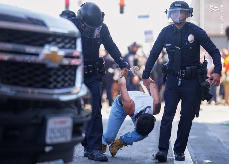 عکس/ آمریکا در آتش و دود