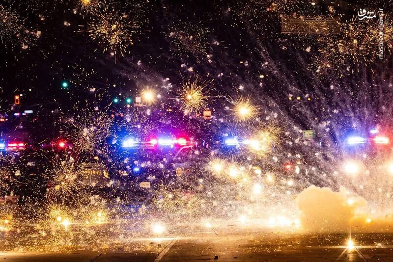 عکس/ آمریکا در آتش و دود