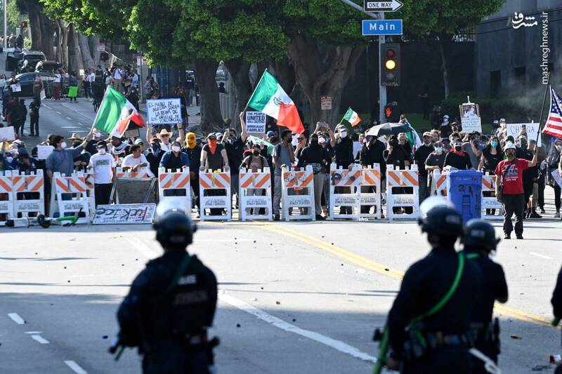 عکس/ آمریکا در آتش و دود