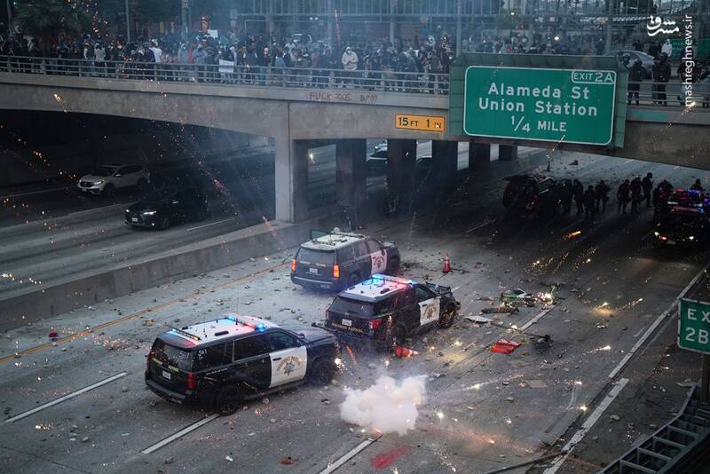 عکس/ آمریکا در آتش و دود