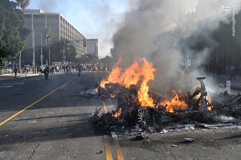 عکس/ آمریکا در آتش و دود