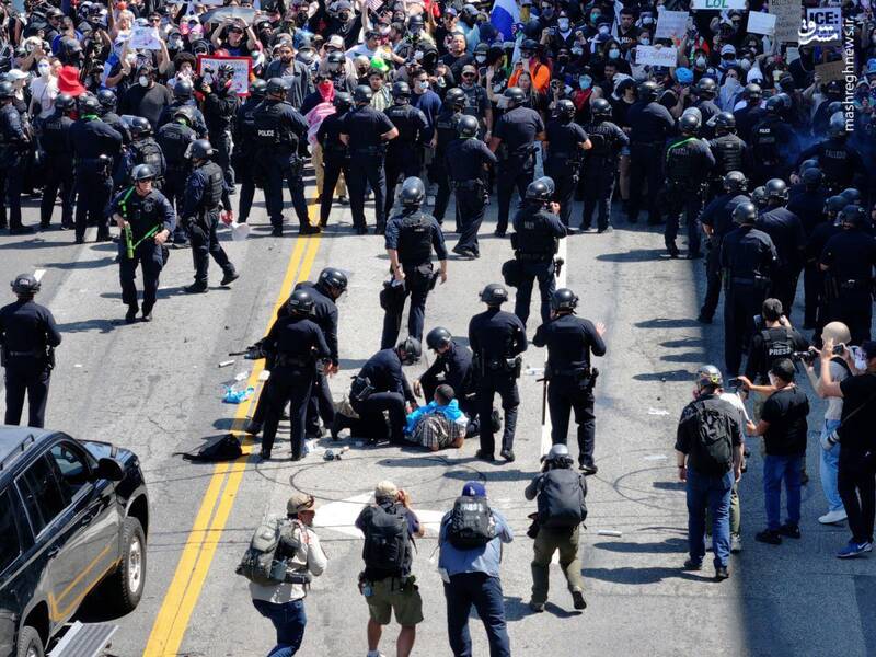 عکس/ آمریکا در آتش و دود