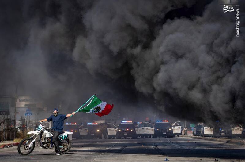 عکس/ آمریکا در آتش و دود