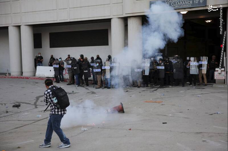 عکس/ آمریکا در آتش و دود