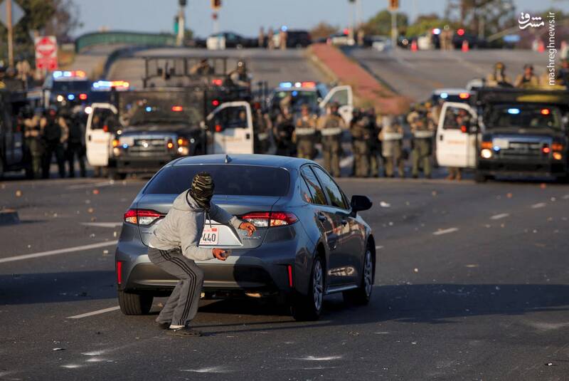 عکس/ آمریکا در آتش و دود