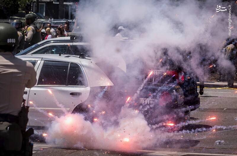 عکس/ آمریکا در آتش و دود