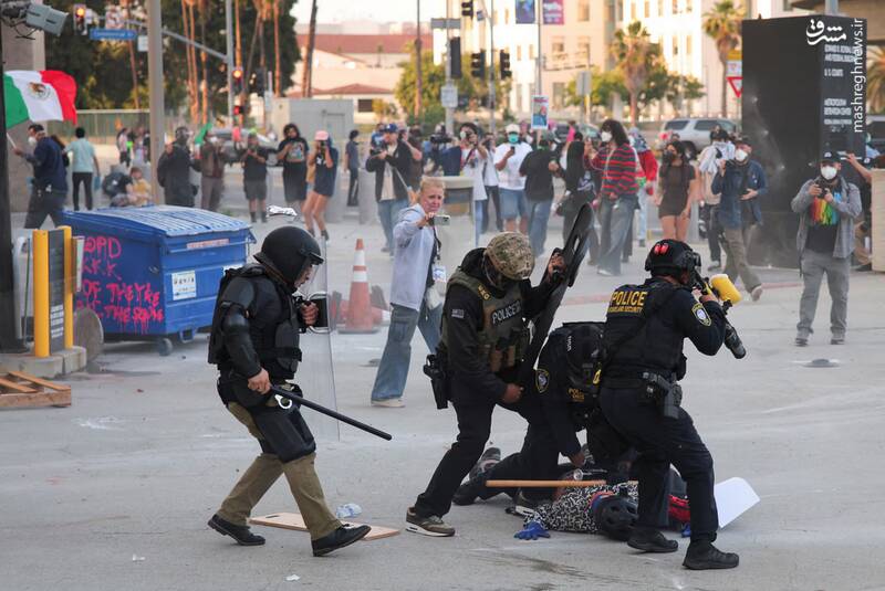 عکس/ آمریکا در آتش و دود