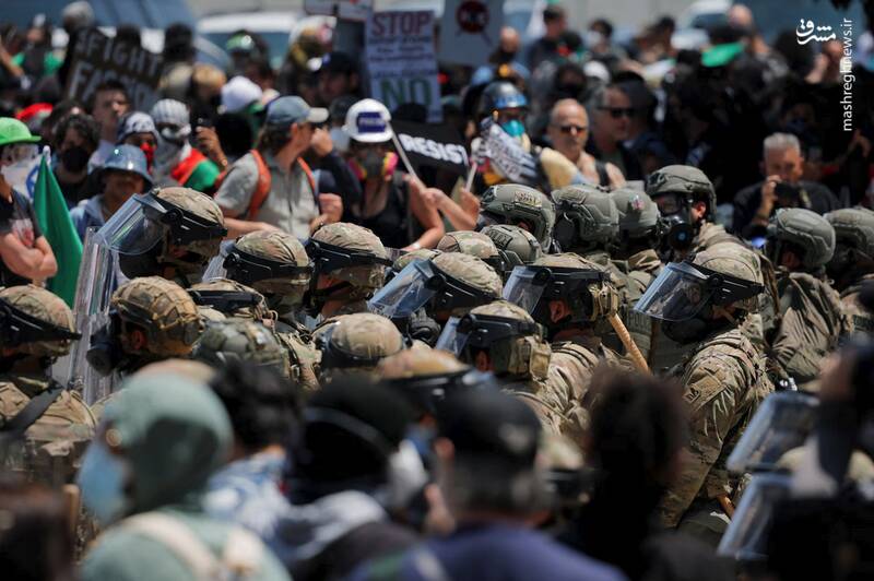 عکس/ آمریکا در آتش و دود