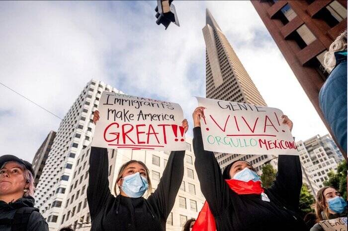 کشیده شدن اعتراضات آمریکا به شهر سانفرانسیسکو+عکس