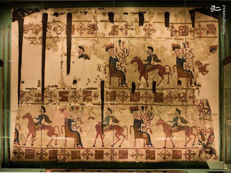 تصاویری از فرشهای یافت شده از گورهایی سکایی در فلات یوکوک