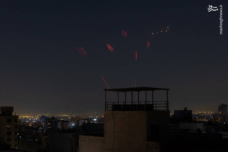 عکس/ فعالیت پدافند شبانه در تهران