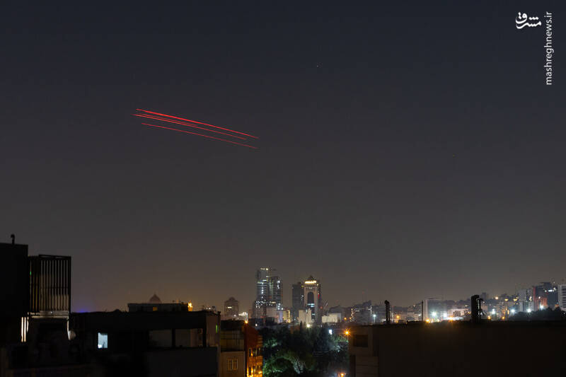 عکس/ فعالیت پدافند شبانه در تهران