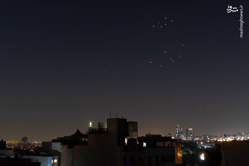 عکس/ فعالیت پدافند شبانه در تهران