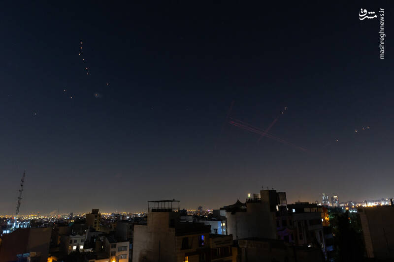 عکس/ فعالیت پدافند شبانه در تهران