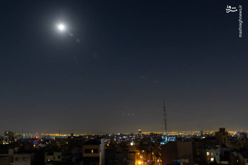 عکس/ فعالیت پدافند شبانه در تهران