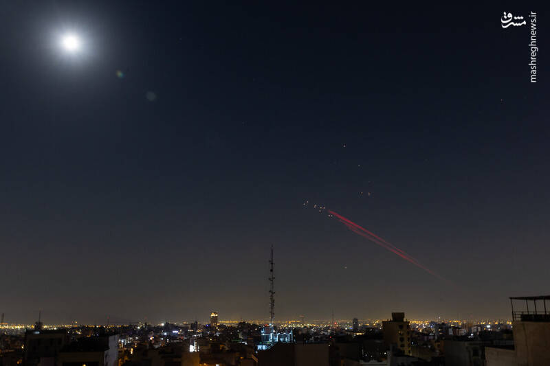 عکس/ فعالیت پدافند شبانه در تهران